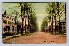 Newton NJ-New Jersey, Residences On Trinity St, Antique Vintage c1909 Postcard picture