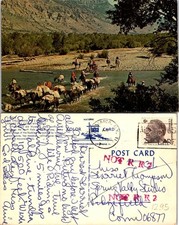 Cody, WY The Valley And A 2 Z Ranches, Rockies Mountain Range Postcard 71162 picture