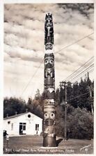 KETCHIKAN AK - Chief Skowl Arm Totem Real Photo Postcard rppc - 1938 picture
