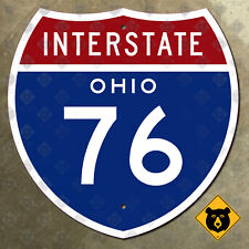 Ohio Interstate 76 highway route sign 1957 Akron Youngstown turnpike 12x12 picture