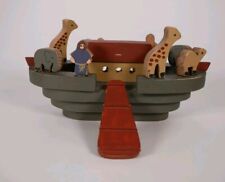 Vintage Wooden Noah's Ark Cute Bible Decor picture