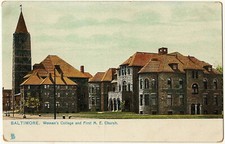 1901-1907 Baltimore MD Tuck Postcard Women's College and First M.E. Church UDB picture