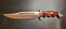Impact Cutlery Custom D2 Steel Hunting Bowie Knife Red Resin Handle- 2557 picture