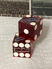 Vintage Harvey’s Casino Pair Of Dice translucent Red .75” nice condition picture