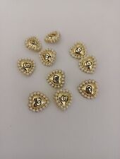Gucci Lot Of 10  buttons 22 mm Gold Tone Gg Designer Button Replacement Button  picture