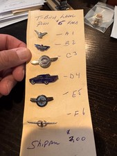 thunderbird lapel/hat pins.  1955,1956,1957,1959,1960,1961,1962,1963,1964,65,66, picture