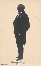 H42/ Interesting RPPC Postcard c1910 Silhouette Warren G. Harding President 22 picture