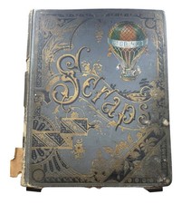 1880’s Victorian SCRAPBOOK DIE CUTS TRADE CARDS EPHEMERA 16” X 12”, 22 Pages picture