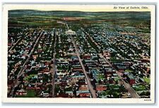 c1930's Air View Of Guthrie Oklahoma OK, Houses Road Unposted Vintage Postcard picture