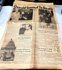 Vtg 1963 JFK Assassination Newspaper Lot 5: San Mateo Extra & Lexington Papers picture
