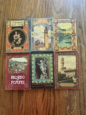 Vintage italy guide books Ricardo De Venice Genova Pompeii Pictures Lot Of 6 picture