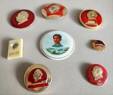 China Mao Pins from Cultural Revolution 8 Badges incl. Scarcer Ones picture