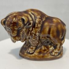 Vintage Wade England Whimsies Porcelain Miniature Buffalo First Figurine picture