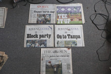 Lot Of 5 Baltimore Ravens 2001 Playoff Run Newspapers Sports Sections picture