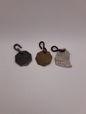 Set Of 3 Vtg 1920s 1930s 1940s Dog License Tag Rabies Illinois  picture