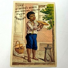 Trade Card Atmore's Mince Meat English Plum Pudding Ketterlinus VTG Victorian picture