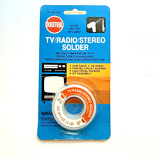 Vintage Kester TV Radio Stereo Rosin Core Solder 4 oz 60 Tin/40 Lead NOS Carded picture