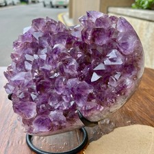 7.2LB  Natural high-quality amethyst quartz crystal love decoration+bracket picture
