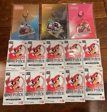 Round 1 x One Piece Trading Card Game Promo Packs - SET OF 10 PACKS + Keychains picture