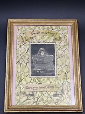 Vintage Old Pears Soap Ad With Girl Reading Sign Ad Reflective Framed 18