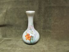 Vintage1930's Noritake Porcelain Japan Lily Flower Gold Trim Hand Painted Vase picture