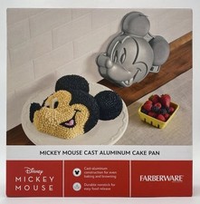 NEW Farberware Disney MICKEY MOUSE Cast Aluminum Cake Pan Non-Stick Mold SEALED. picture
