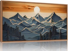 Tinonedraw Large Mountains Framed Canvas Wall Art 20