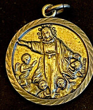 Vintage Catholic Mary Marian Year Gold Tone Religious Medal Germany picture