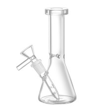 5inch Mini Glass Bong Water Tobacco Pipe Smoking Bong Beaker 14mm Glass Bowl picture