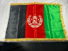 Afghan War Bring Back Souvenir Afghanistan Fringe Flag Banner GWOT OEF 3x2 Feet picture