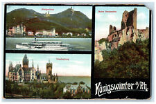 c1910 Konigswinter North Rhine-Westphalia Germany Multiview Postcard picture