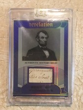 USA president Abraham Lincoln Civil War RELIC Handwritten Word RARE Card picture