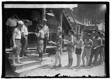 Photo:Camp Roosevelt 1925 Boy Scouts Line at Cabin Steps picture