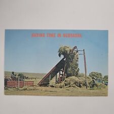 Haying Time In Nebraska NE NebraskaLand Vintage Chrome Postcard picture