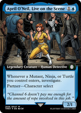 April O'Neil, Live on the Scene TMNT MTG Proxy / Playtest CUSTOM picture