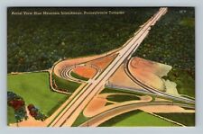 Turnpike PA Aerial View Blue Mountain Interchange Pennsylvania Vintage Postcard picture