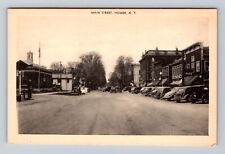 Homer NY-New York, Scenic View Of Main Street, Coca-Cola, Vintage Postcard picture