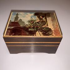 Vintage Swiss Made by Reuge Wooden Music Box SO EIN TAG Works Great picture