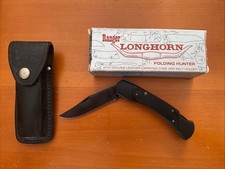 Ranger Longhorn LB-125 Black Folding Hunter Lockback Knife With Registration picture