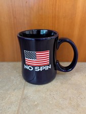 Bill O'Reilly No Spin Diner Coffee Mug Navy Blue Ceramic Made in USA 15oz picture