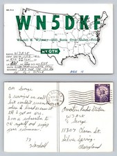 Ham Radio QSL QSO Postcard WN5DKF, Dallas, TX, USA picture