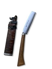 Antique Japanese Tosa Nata Hatchet Machete Cleaver Knife W/ Wood Sheath Scabbard picture