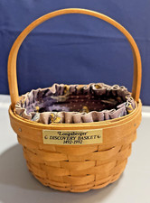 Vintage 1991 Longaberger Discovery Basket with Fabric Ship Liner Columbus picture