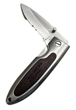 Vintage Casselman Rostfrei Germany Liner Lock Folding Pocket Knife Wood Inlay picture