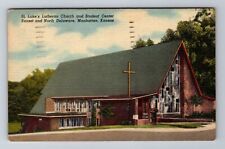 Manhattan KS-Kansas, St Luke's Lutheran Church, Religion, Vintage Postcard picture
