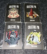 Lot of 4 Zobie Fright Horror Enamel Pins Silent Hill Puppet Master Re-Animator picture