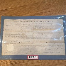 Andrew Jackson Signed Original Presidential Document 1829 (Not Authenticated) picture