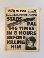 1966 September 25th National Enquirer Newspaper, Stab Victim Dies Slowly (VRN7) picture