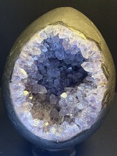 Brazilian Amethyst Egg 3 lb 15.6 oz Natural Crystal Gemstone Large Display Piece picture