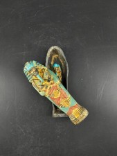 Ancient Egyptian Antique Unique Coffin King Tutankhamun Pharaonic Egyptian BC picture